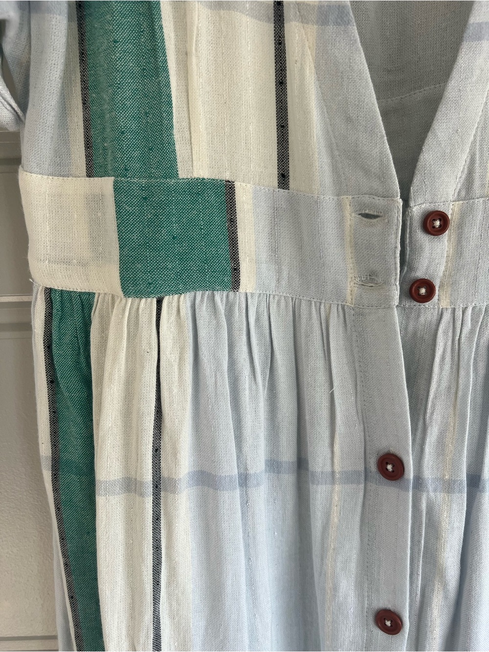 Lulu’s O’Neill Reid Light Blue Multi-Stripe Button up - Picture 6 of 9